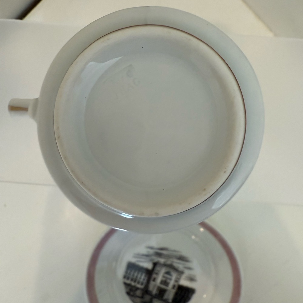 Antique British Pink Luster Cup/Saucer-19th Century Transferware-Impressed Mark - Picture 10 of 10